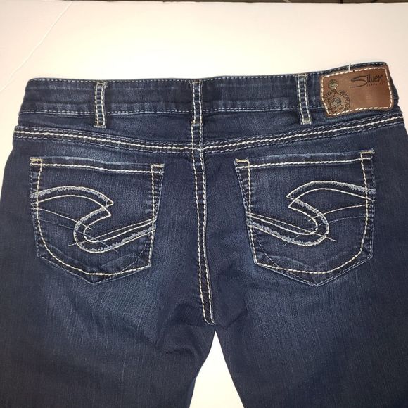SILVER JEANS Berkley Dark Denim Straight Leg Jeans Womens Size W32/L32 - Picture 4 of 9